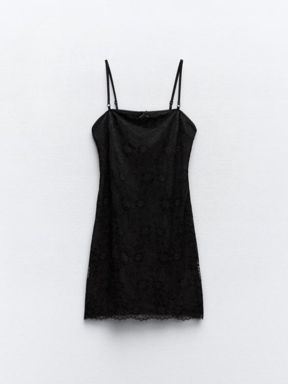 ZARA BLACK SHORT DRESS WITH LACE SZ SM